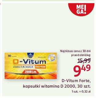 Witamina d3 1000 iu D-VITUM FORTE promocja w Rossmann