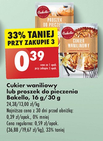 Cukier wanilinowy Bakello promocja