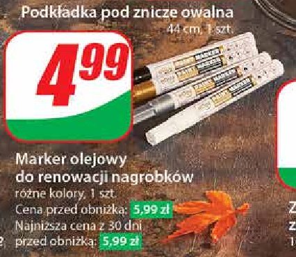 Marker z farbą do renowacji napisów na nagrobkach srebrny Toma promocja