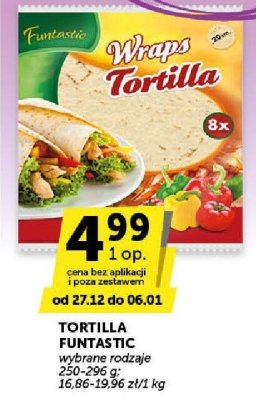 Tortilla Funtastic Wraps wybrane rodzaje promocja w ABC