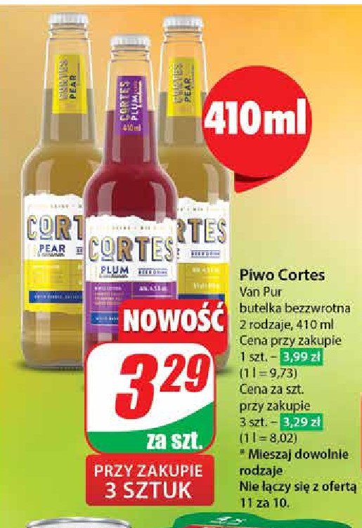 Piwo pear Cortes promocja