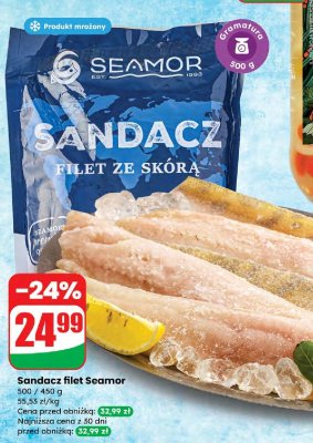 Sandacz filet ze skórą promocja w Dino