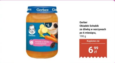 Obiadek Schabik ze śliwką w warzywach promocja w Biedronka