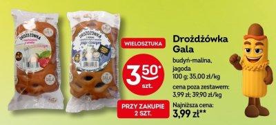 Drożdżówka Gala budyń-malina, jagoda promocja w Żabka