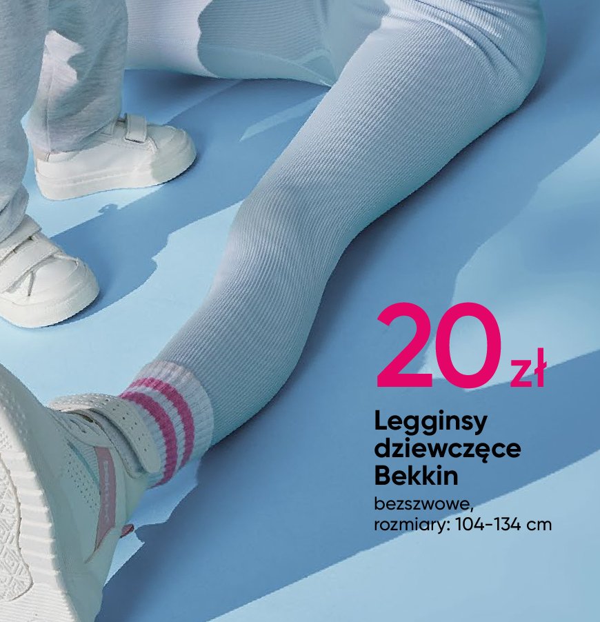 Legginsy dziewczęce sportowe 104-134 cm Bekkin promocja w Pepco