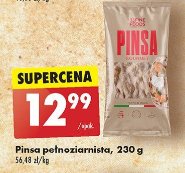 Pinsa pełnoziarnista 33 fine foods promocja w Biedronka