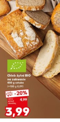 Chleb żytni na zakwasie bio promocja w Kaufland