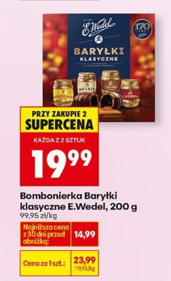 Bombonierka Baryłki lakierowane E.Wedel, 200 g promocja w Biedronka