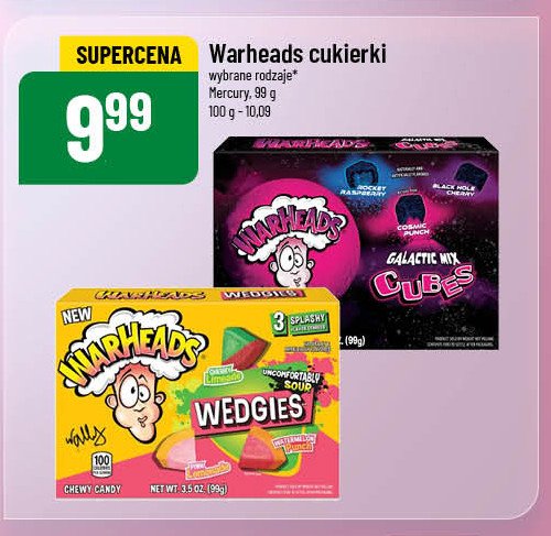 Cukierki wedgies WARHEADS promocja