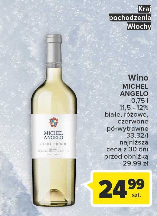 Wino Michelangelo semi sweet promocja