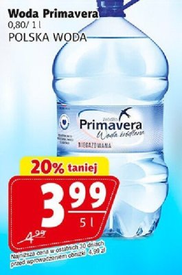 Woda Primavera 5 l POLSKA WODA promocja w Prim Market