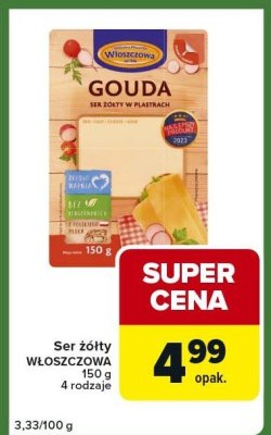 Ser żółty WŁOSZCZOWA 4 rodzaje promocja w Carrefour Express