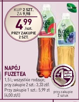 Napój green tea watermelon & mint Fuzetea promocja w Stokrotka