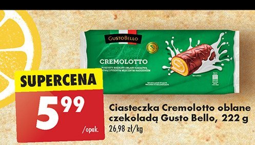 Ciasteczka cremolotto w czekoladzie Gustobello promocja