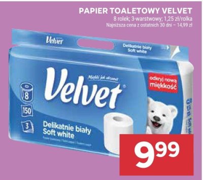 Papier toaletowy Velvet promocja w Stokrotka
