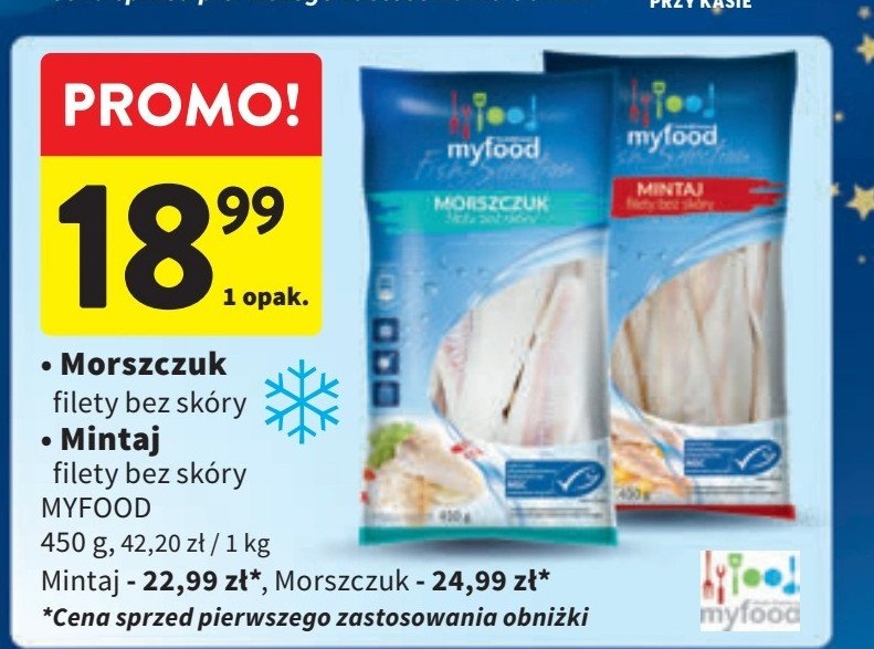 Mintaj filet bez skóry Myfood promocja w Intermarche