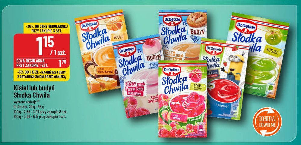 Kisiel jabłko-gruszka Dr. oetker słodka chwila owocowy duet promocja