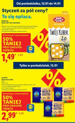Mleko UHT Mlekovita Twój Kubek 2,0% promocja w Lidl