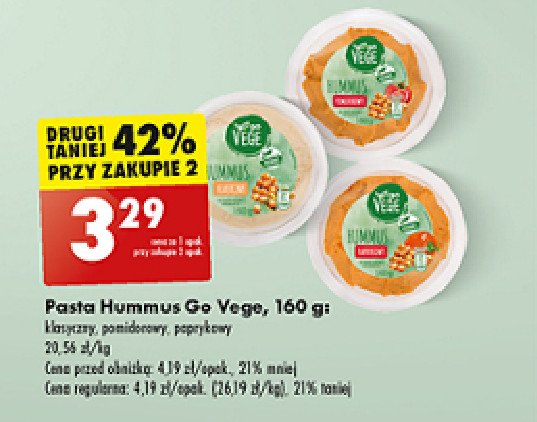 Hummus paprykowy Govege promocja