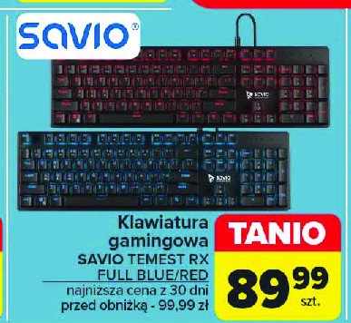 Klawiatura temest rx red Savio promocja