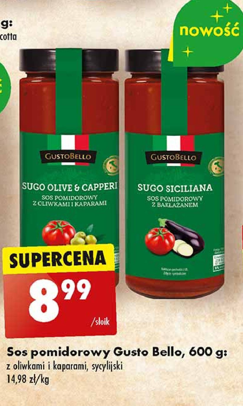 Sos pomidorowy z bak艂a偶anami Gustobello promocja