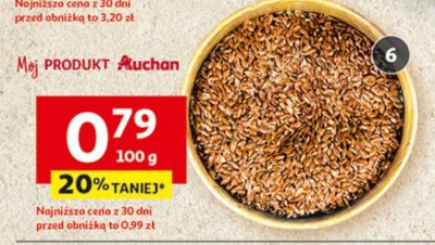 Siemię lniane luzem promocja w Auchan
