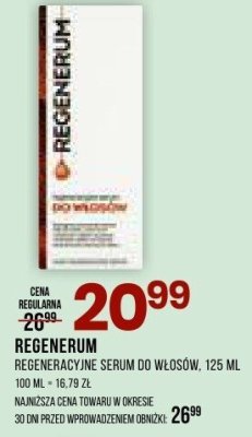 Serum REGENERUM do włosów, 125 ml promocja w Drogerie Natura
