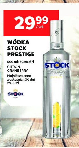 Wódka Stock prestige citron promocja w Stokrotka