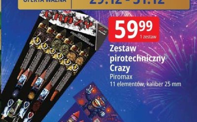 Zestaw pirotechniczny Crazy Piromax promocja w Leclerc