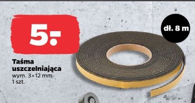Taśma uszczelniająca wym. 3×12 mm promocja w Netto