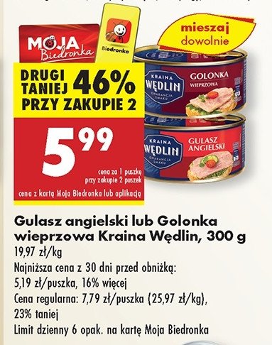 Gulasz angielski Kraina wędlin promocja w Biedronka