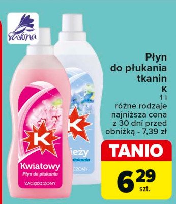 Płyn do płukania tkanin świeży K promocja