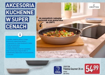 Patelnia Gourmet 28 cm Crofton promocja w Aldi