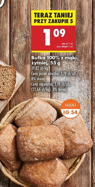 Bułka z mąki żytniej promocja