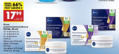 Krem rewitalizujący na dzień 55+ Nivea anti-wrinkle promocja