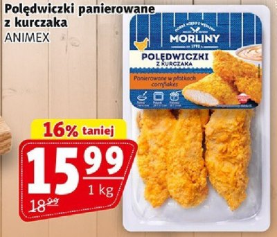 Polędwiczki panierowane z kurczaka MORLINY ANIMEX promocja w Prim Market