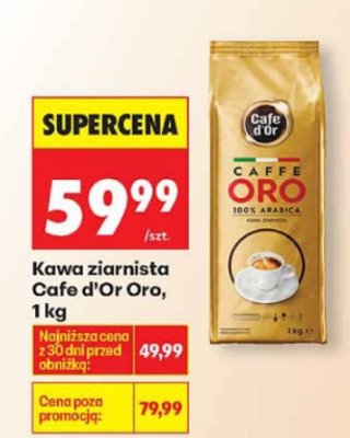 Kawa ziarnista Oro, 1 kg promocja w Biedronka