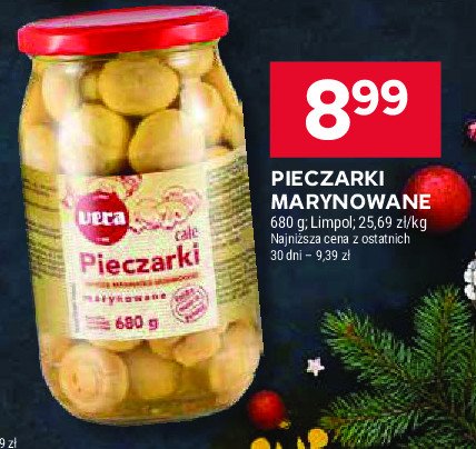 Pieczarki marynowane Vera promocja w Stokrotka