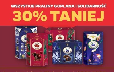 Praliny Goplana i Solidarność (różne rodzaje) promocja w Netto