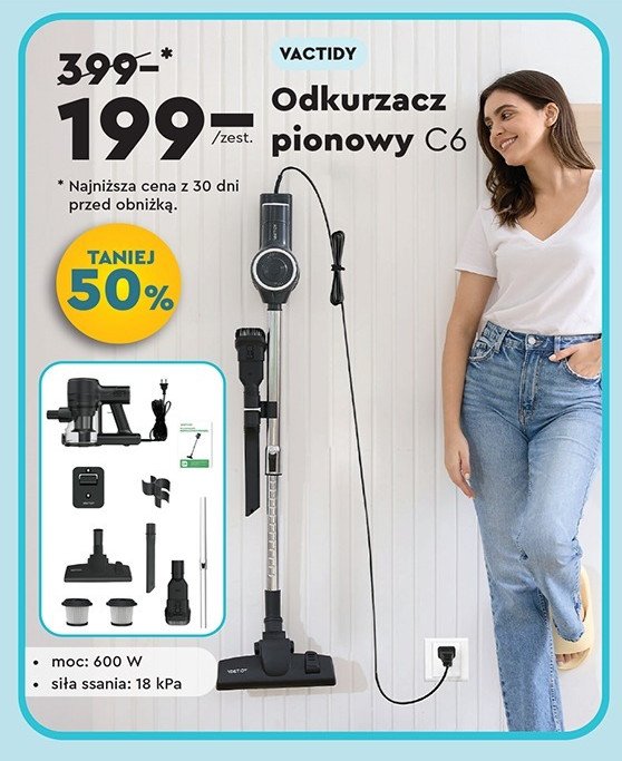 Odkurzacz c6 Vactidy promocja w Biedronka