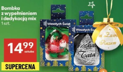 Bombka z wypełnieniem i dedykacją mix promocja w Delikatesy Centrum