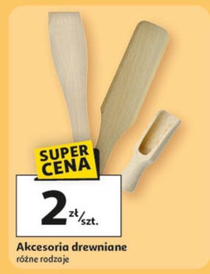 Akcesoria drewniane różne rodzaje promocja w Auchan