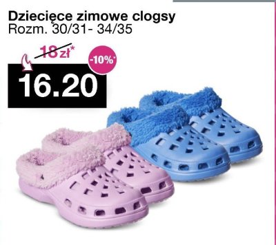 Dziecięce zimowe clogsy różne kolory Rozm. 30/31-34/35 promocja w Woolworth