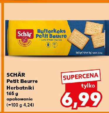 Herbatniki petit beurre maślane Schar promocja