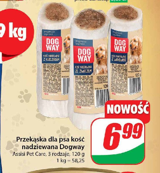 Kość dla psa ze żwaczem Dogway promocja w Dino