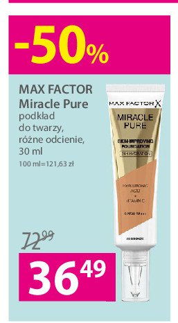 Podkład MAX FACTOR MIRACLE PURE promocje