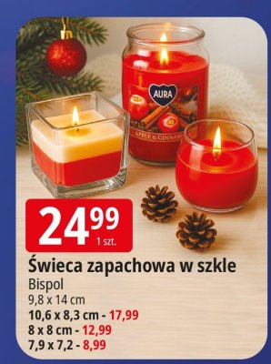Świeca zapachowa w szkle Bispol promocja w Leclerc
