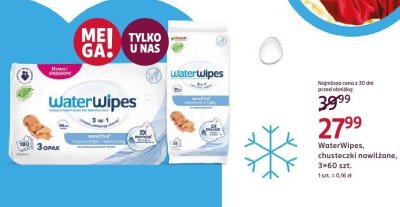 WaterWipes chusteczki nawilżane, 3x60 szt. promocja w Rossmann