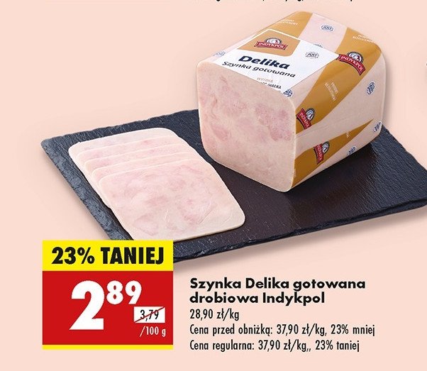 Szynka delikatesowa z piersi indyka Indykpol promocja w Biedronka