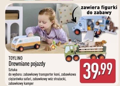 Drewniane pojazdy promocja w Aldi